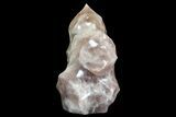 Tall, Polished Rose Quartz Crystal Flame #182115-3